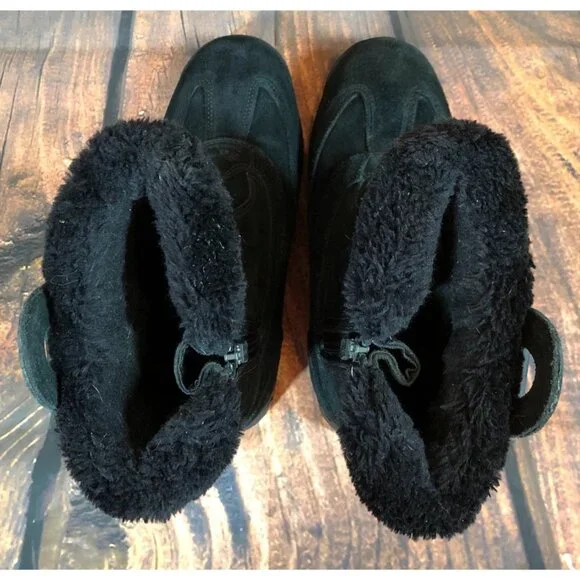 Sorel Waterfall Black Suede Thinsulate Winter Boots Womens 7 (i5g - Picture 10 of 11